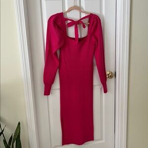 Hot Pink House of Harlow 1960 Sweater dress